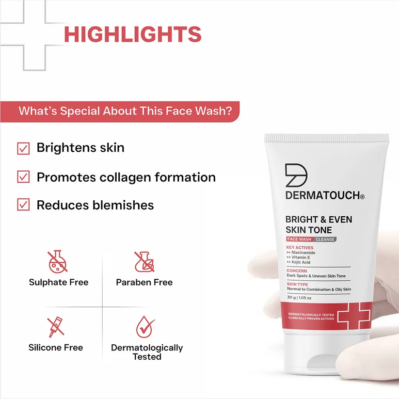 Bright & Even Skin Tone Face Wash for Dark Spots & Uneven Skin Tone